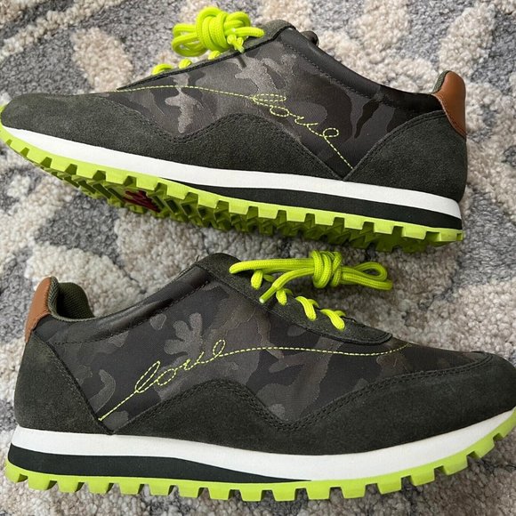 ED Ellen DeGeneres Fabrey LOVE Camo Shoes SZ 7 Green Nylon Low Women New Sneaker - Picture 1 of 16